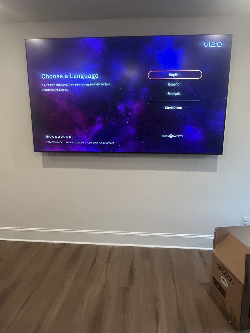 Wall-Mounted TV Setup
